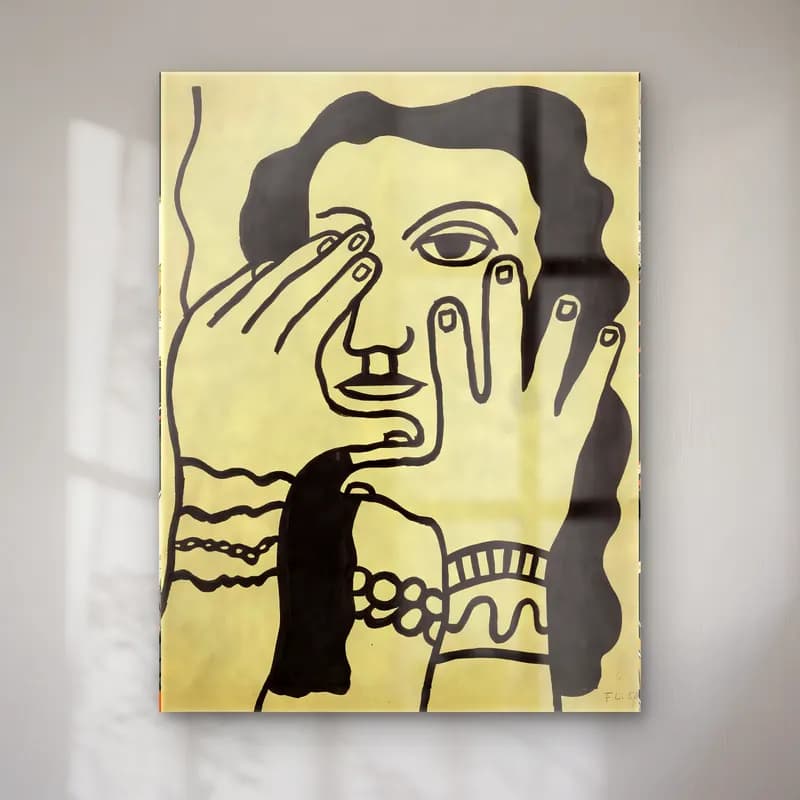 Siyah Beyaz Çizgi Yüz No. 4 cam tablo — Siyah Beyaz Çizgi Yüz No. 4 — siyah beyaz çizgi yüz