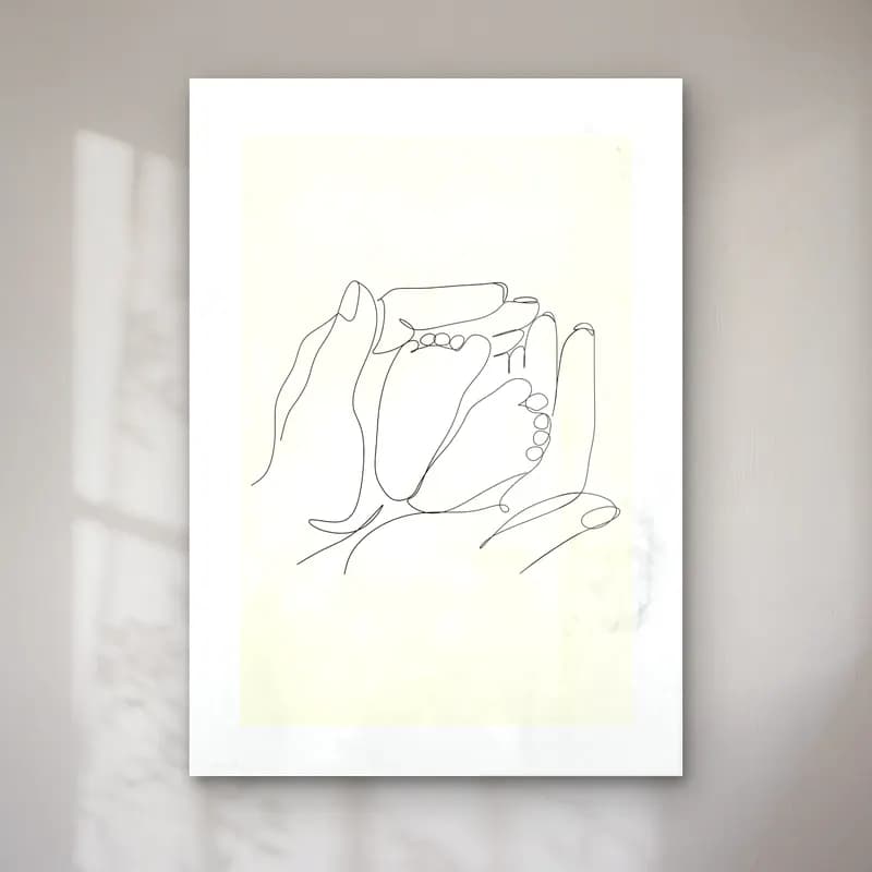 Çizgi Sanatı Eller No. 10 cam tablo — Çizgi Sanatı Eller No. 10 — çizgi sanatı eller