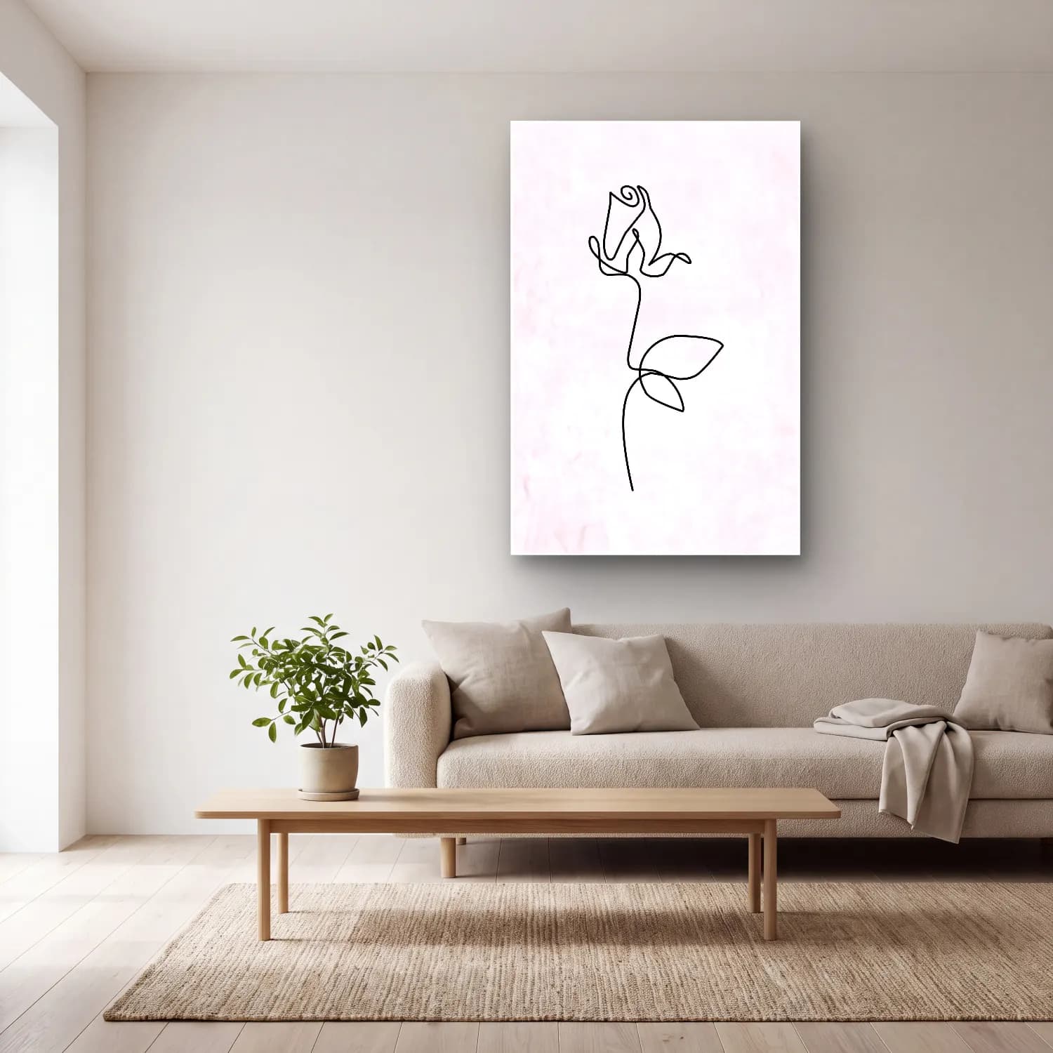 RETRO - TRENDY – Güller cam tablo — açık renk salonda