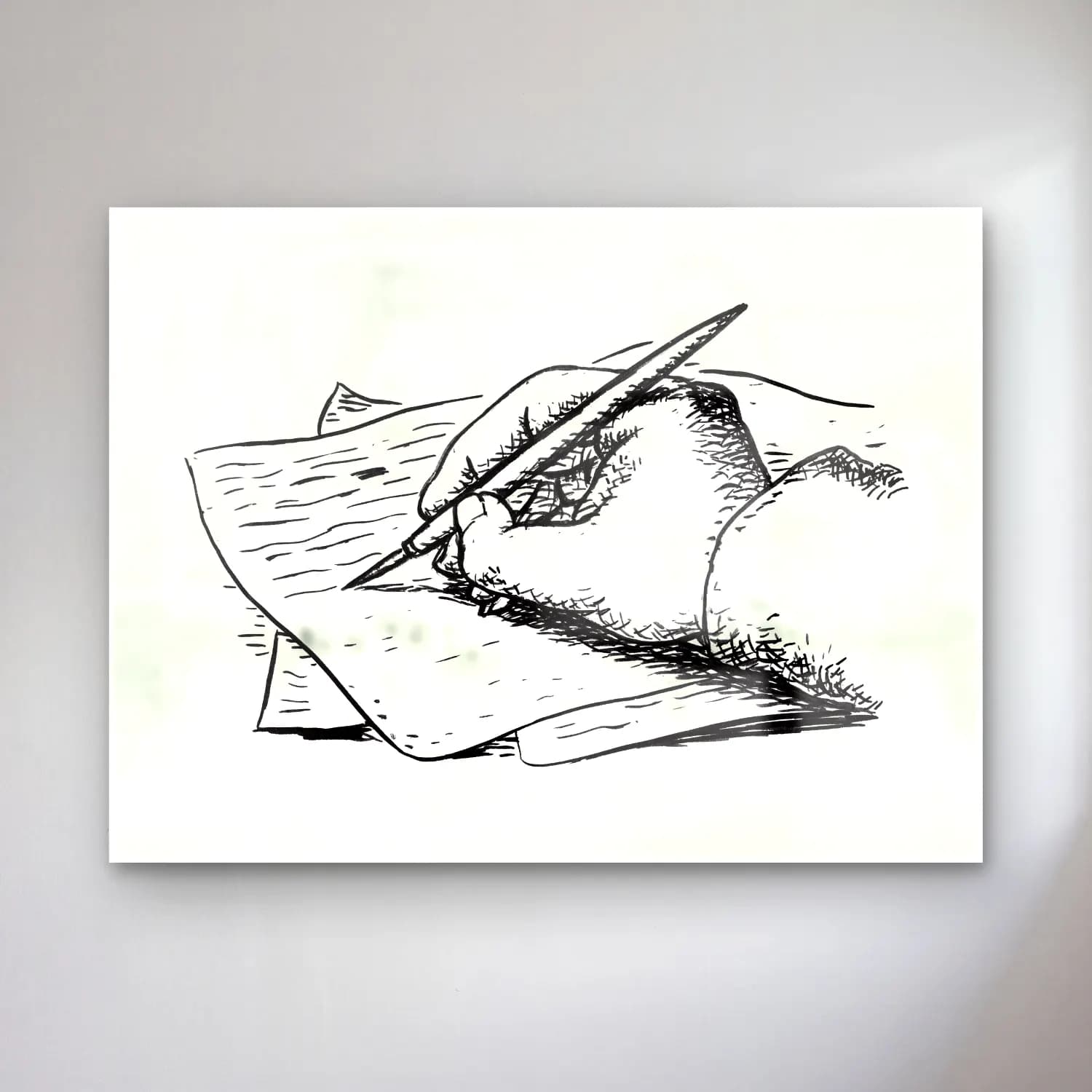 Karakalem Çizgi Yüz No. 3 cam tablo — Karakalem Çizgi Yüz No. 3 — karakalem çizgi yüz