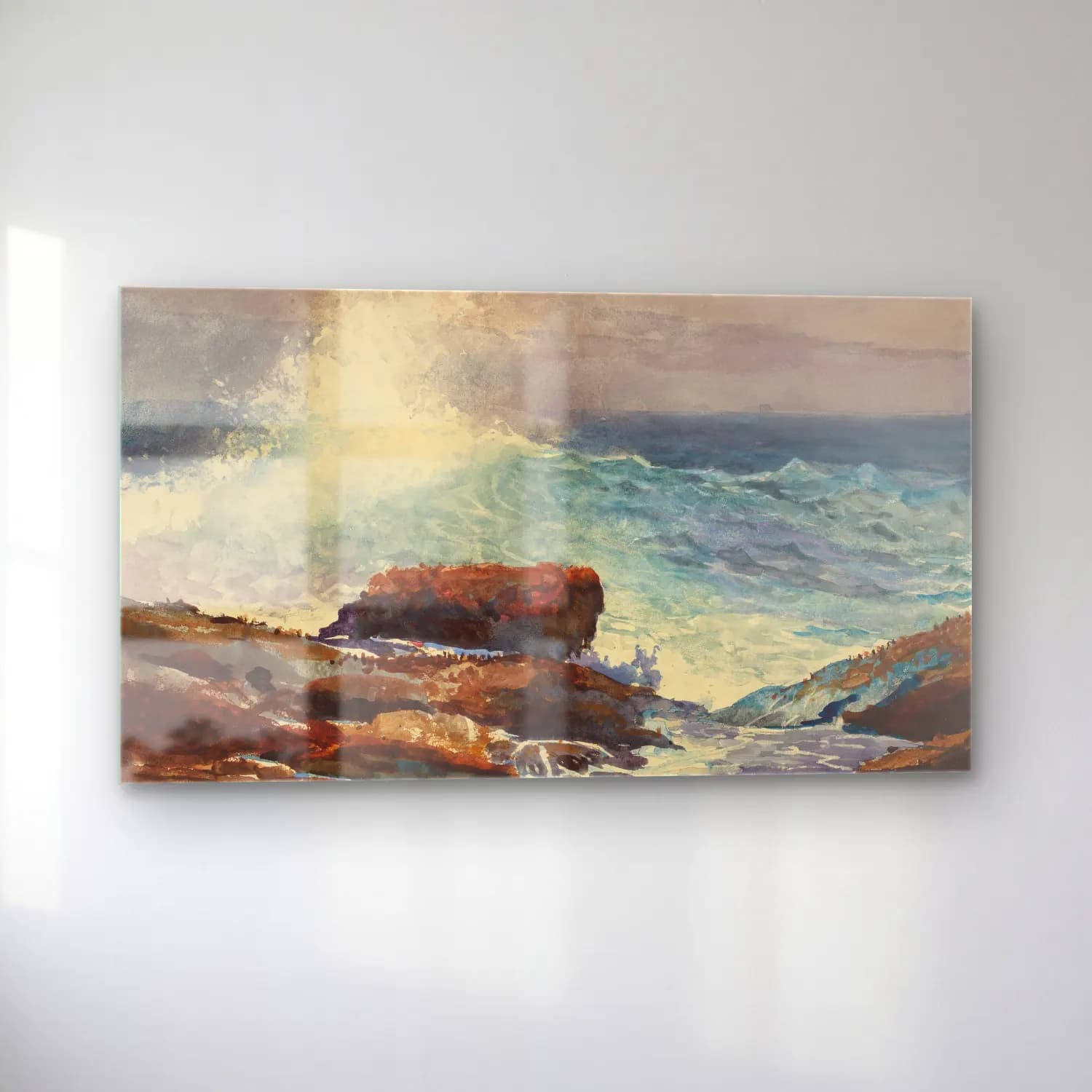 Winslow Homer – Incoming Tide, Scarboro, Maine cam tablo — sol açıdan görünüm