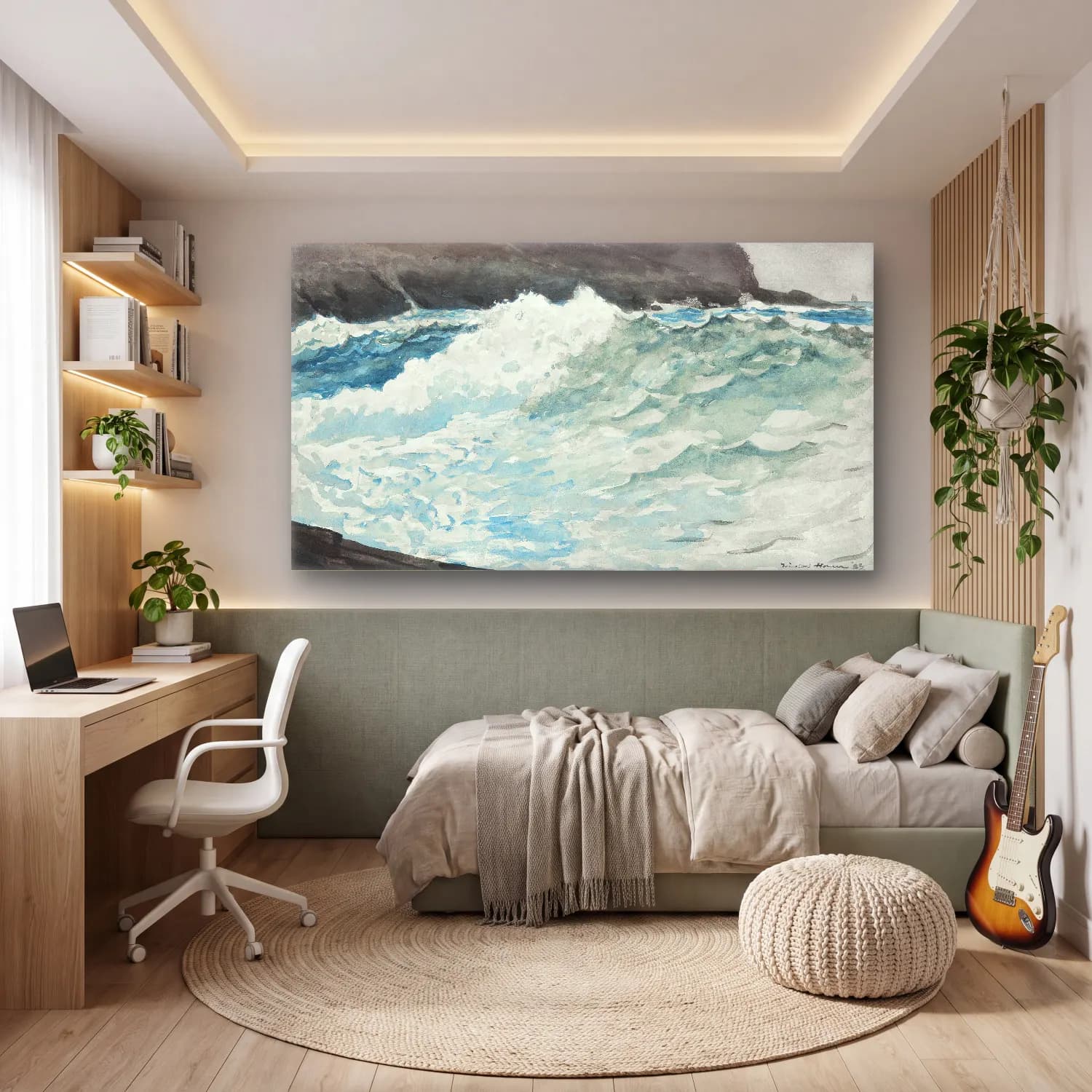 Winslow Homer – Surf, Prout s NECK cam tablo — genç odasında
