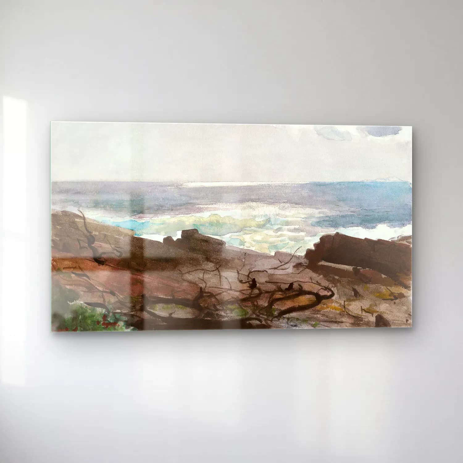 Winslow Homer – sunshine and shadow prouts neck cam tablo — sol açıdan görünüm