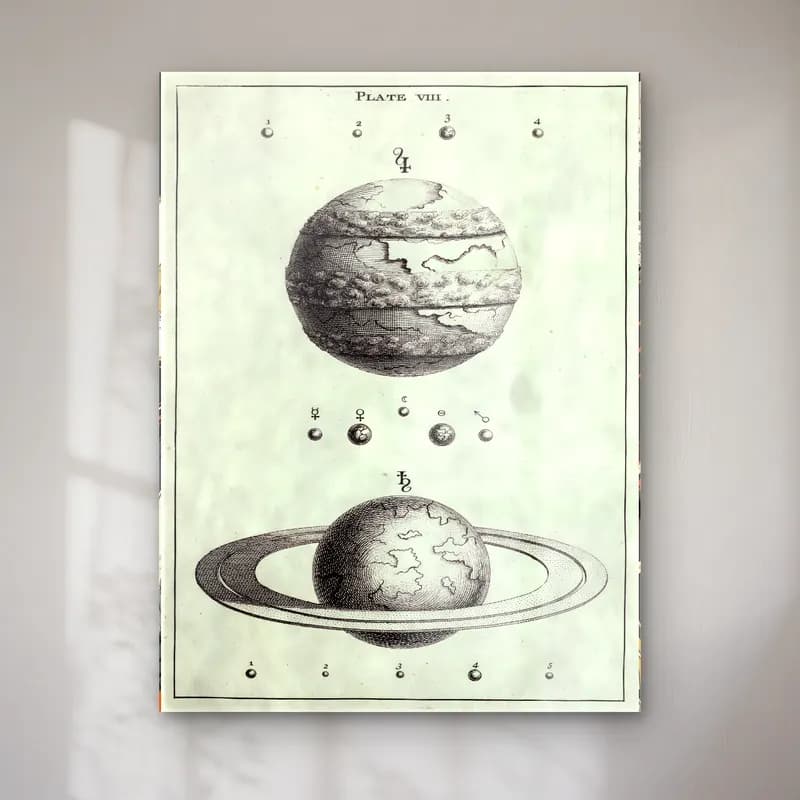 Vintage Gök Haritası No. 3 cam tablo — Vintage Gök Haritası No. 3 — vintage gök haritası