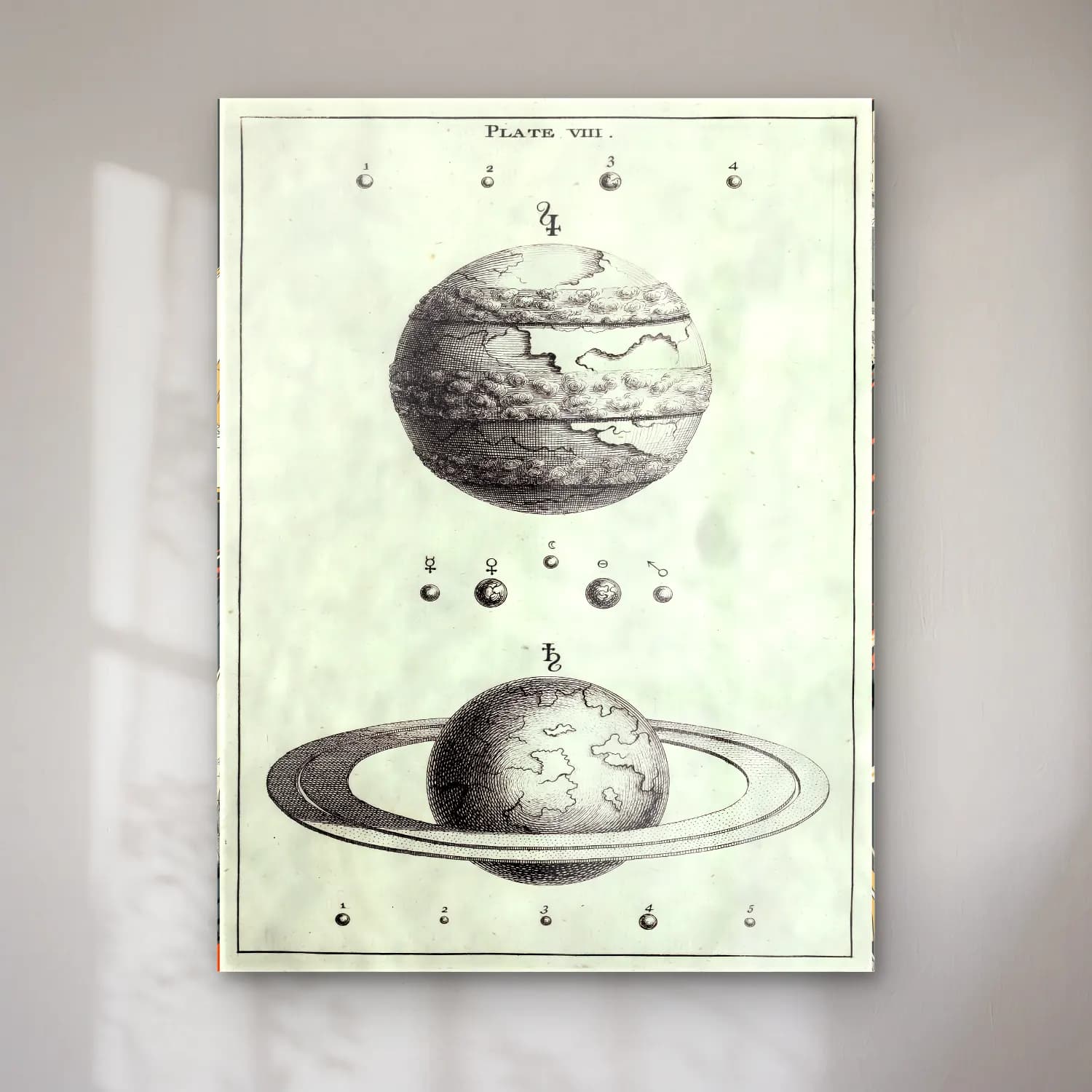 Vintage Gök Haritası No. 3 cam tablo — Vintage Gök Haritası No. 3 — vintage gök haritası