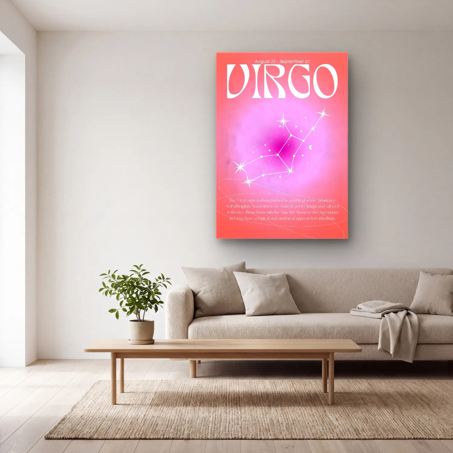 Vintage Poster Gök Haritası – Pembe Tonlar cam tablo — açık renk salonda