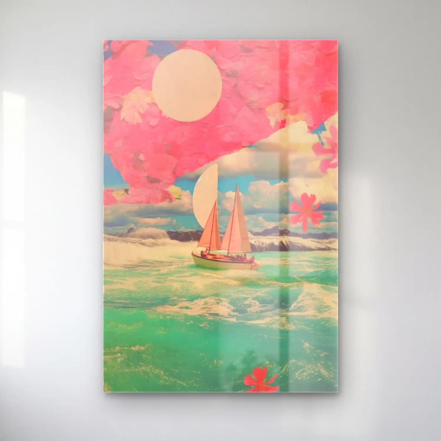 Pastel Yelkenliler cam tablo — Pastel Yelkenliler — pastel yelkenliler