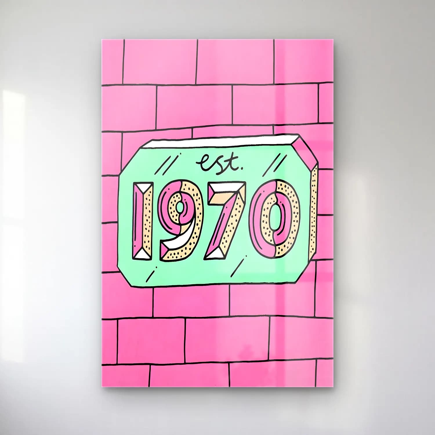 Retro Yazılı Tasarım No. 17 cam tablo — Retro Yazılı Tasarım No. 17 — retro yazılı tasarım
