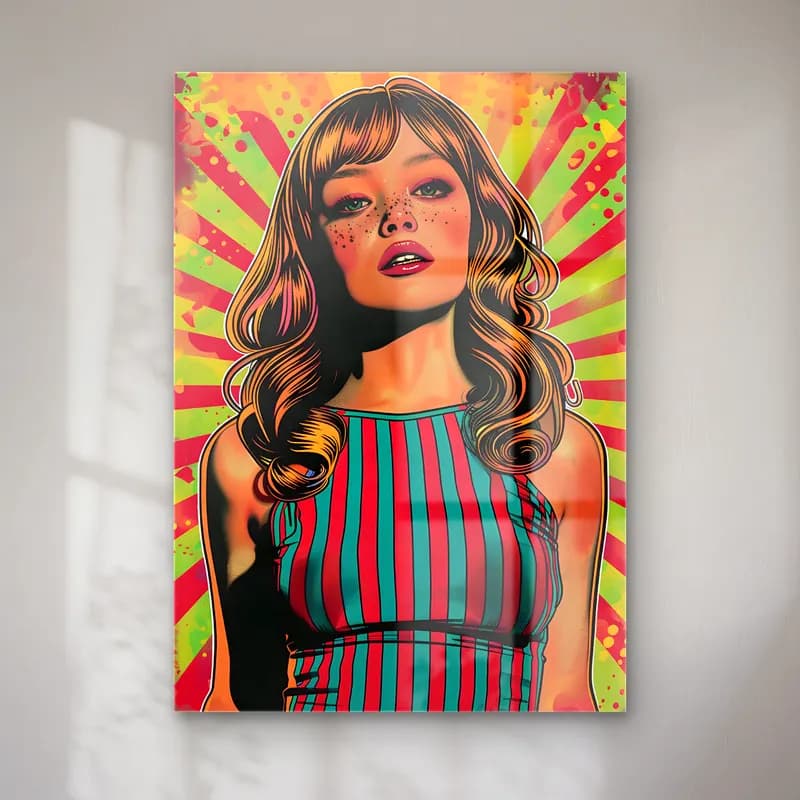Pop Art Moda İllüstrasyonu No. 17 cam tablo — Pop Art Moda İllüstrasyonu No. 17 — pop art moda i̇llüstrasyonu