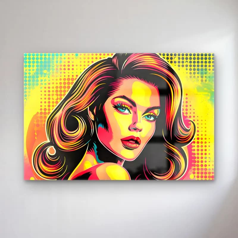 Pop Art Moda İllüstrasyonu No. 23 cam tablo — Pop Art Moda İllüstrasyonu No. 23 — pop art moda i̇llüstrasyonu