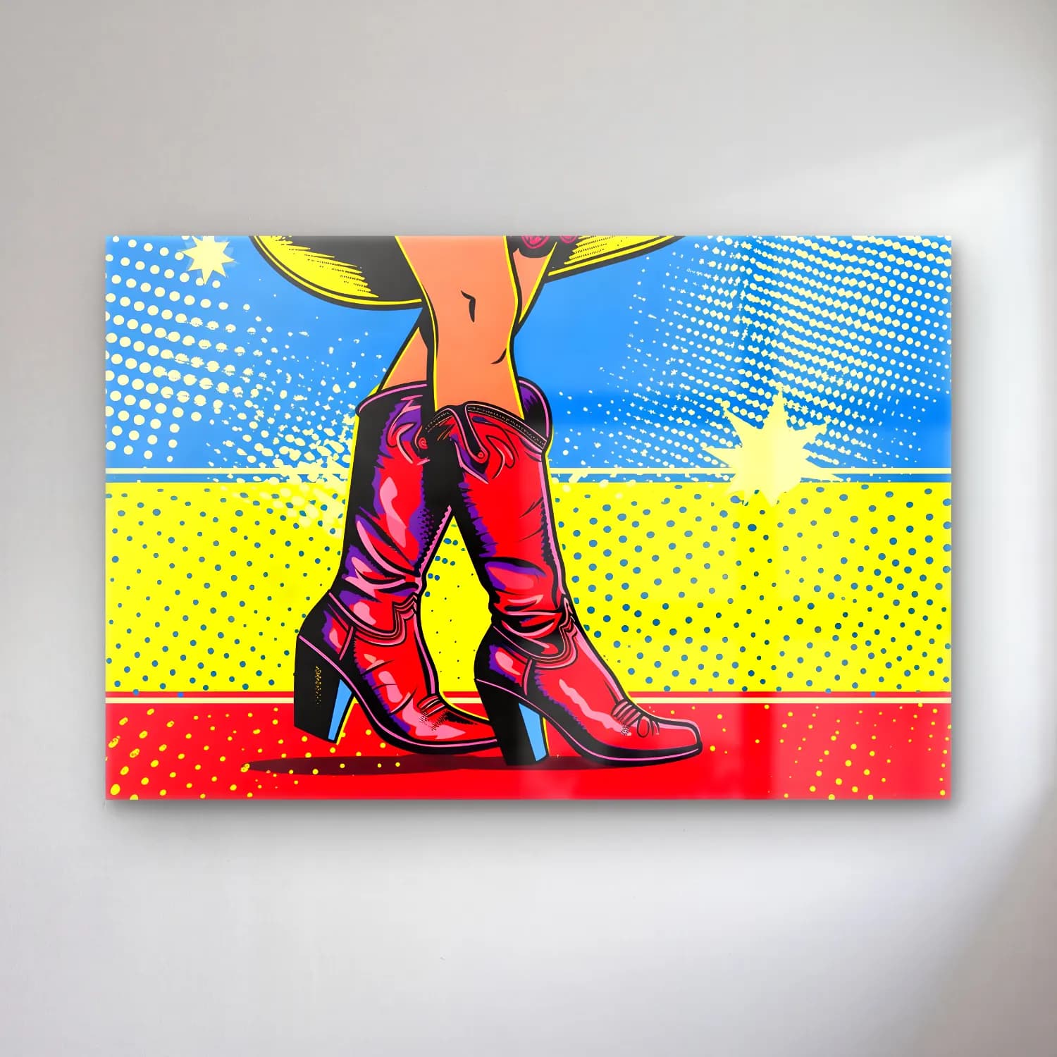 Pop Art Topuklu Ayakkabı ve Çanta cam tablo — Pop Art Topuklu Ayakkabı ve Çanta — pop art topuklu ayakkabı ve çanta
