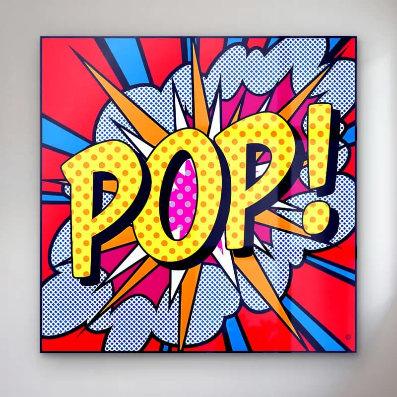 Pop Art Yazılı Tasarım – Kırmızı Tonlar cam tablo — Pop Art Yazılı Tasarım – Kırmızı Tonlar — pop art yazılı tasarım