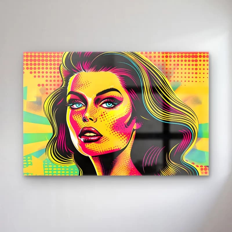 Pop Art Moda İllüstrasyonu No. 22 cam tablo — Pop Art Moda İllüstrasyonu No. 22 — pop art moda i̇llüstrasyonu