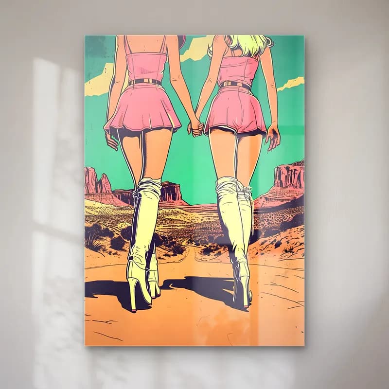 Vintage Dansçılar – Pembe Tonlar cam tablo — Vintage Dansçılar – Pembe Tonlar — vintage dansçılar