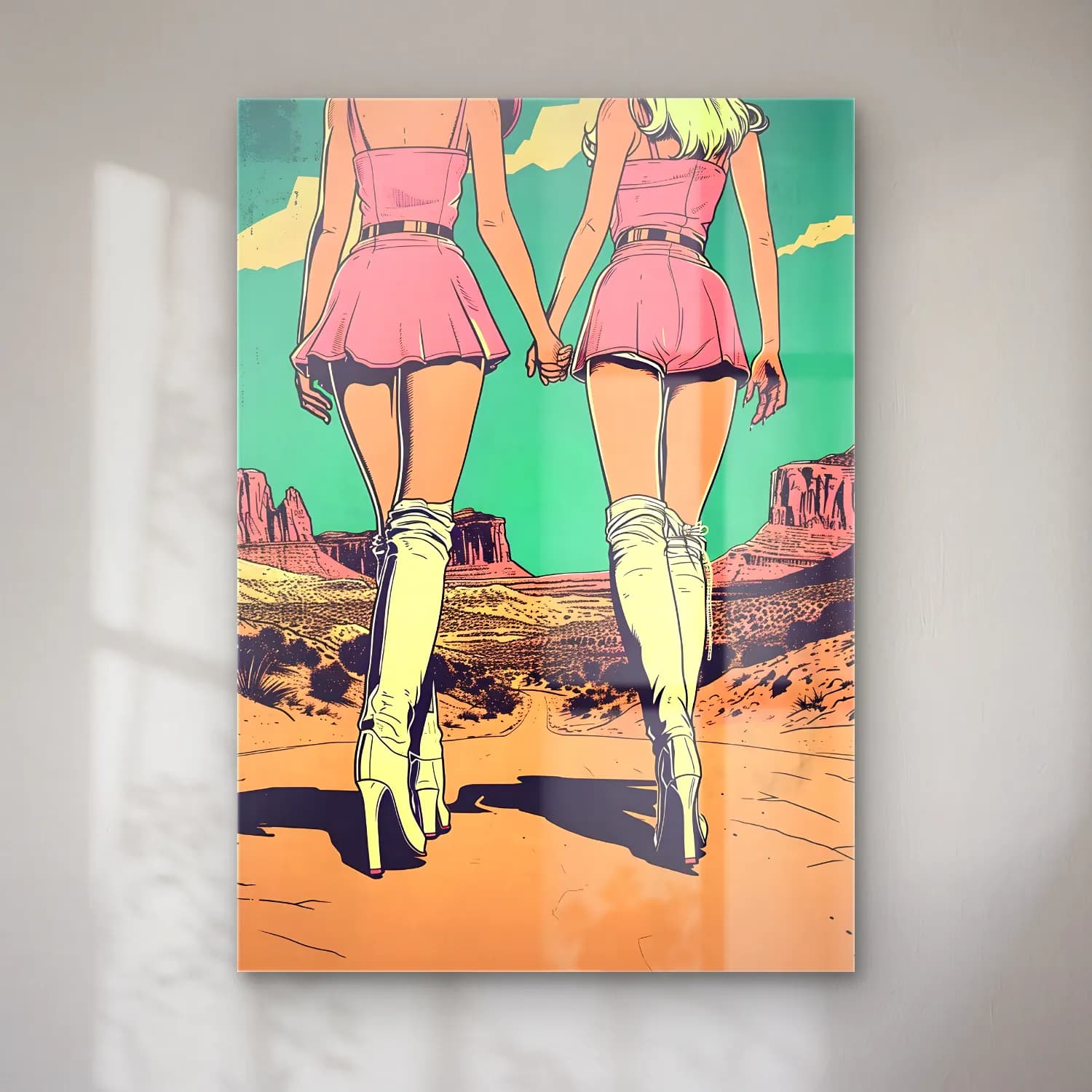 Vintage Dansçılar – Pembe Tonlar cam tablo — Vintage Dansçılar – Pembe Tonlar — vintage dansçılar