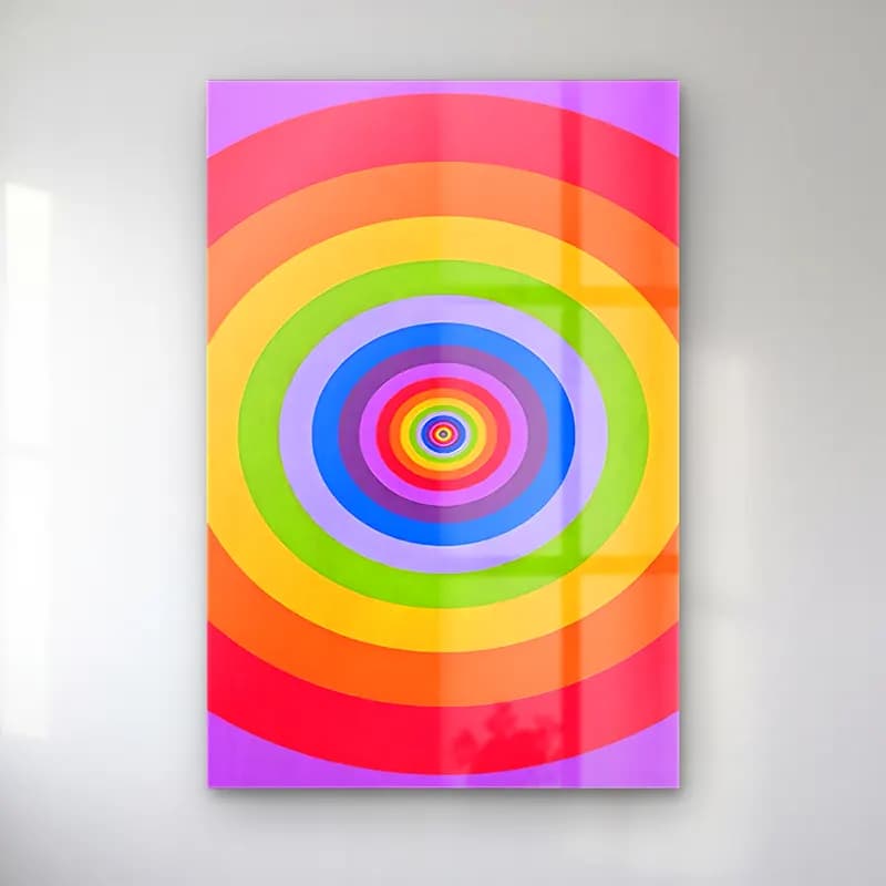 Retro Geometrik Daireler No. 18 cam tablo — Retro Geometrik Daireler No. 18 — retro geometrik daireler