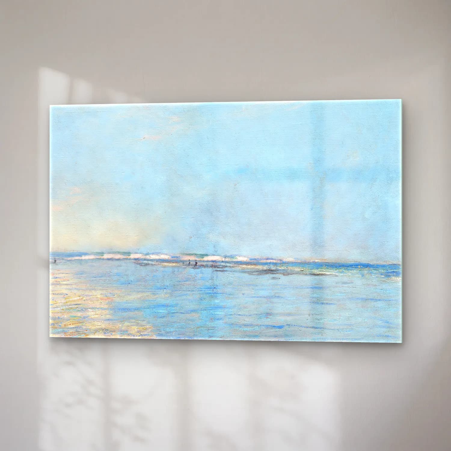 Claude Monet – Sakin Deniz Ufku cam tablo — sağ açıdan görünüm
