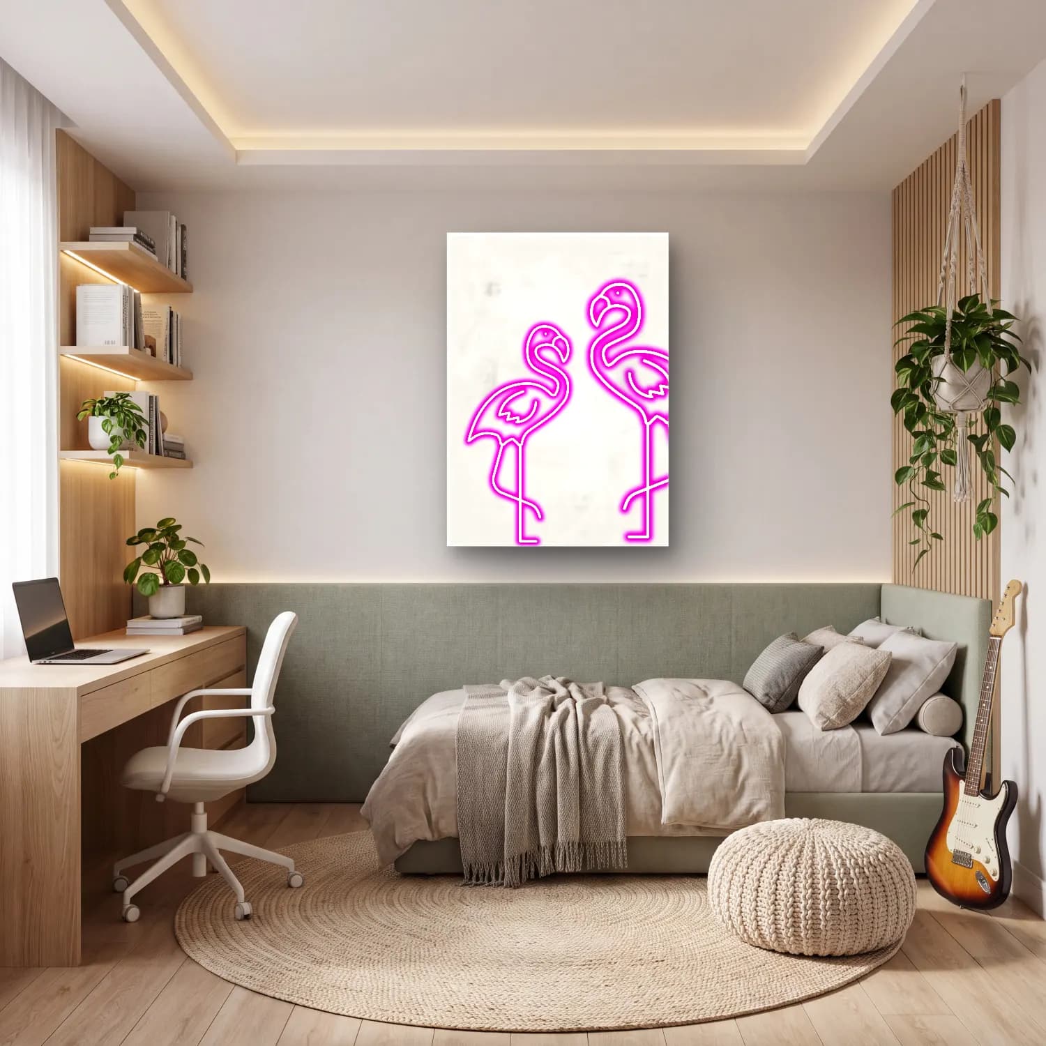 RETRO - TRENDY – Flamingo cam tablo — genç odasında