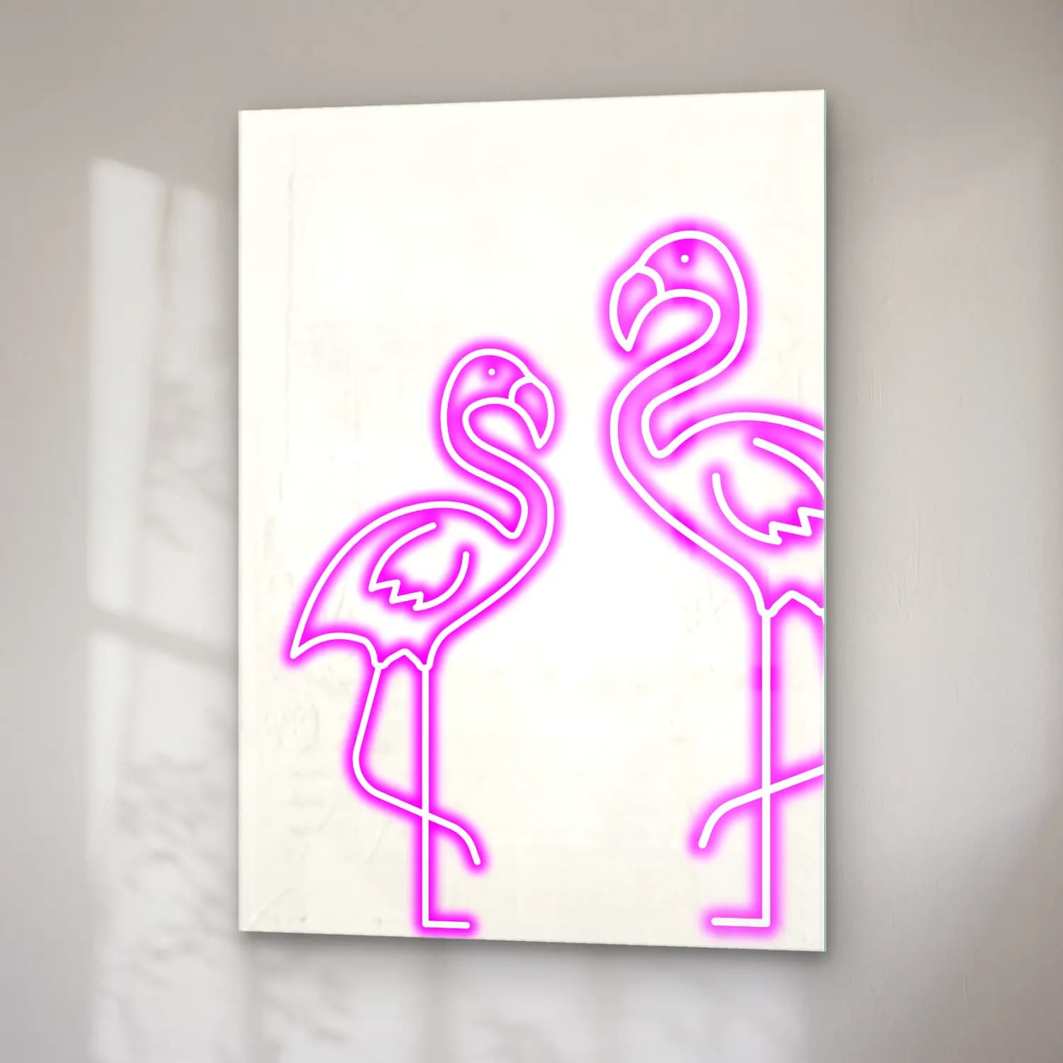 RETRO - TRENDY – Flamingo cam tablo — sağ açıdan görünüm