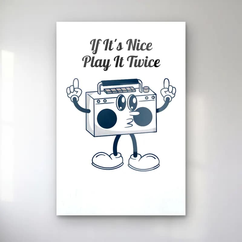 RETRO - TRENDY – Plak cam tablo — RETRO - TRENDY – Plak — sevimli i̇llüstrasyon plak