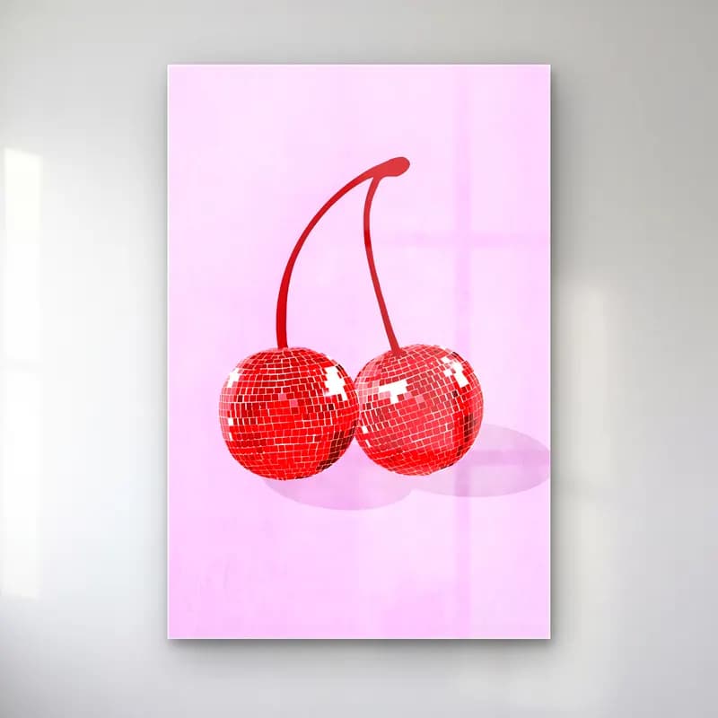RETRO - TRENDY – Kirazlar – Kırmızı Tonlar cam tablo — RETRO - TRENDY – Kirazlar – Kırmızı Tonlar — retro kirazlar