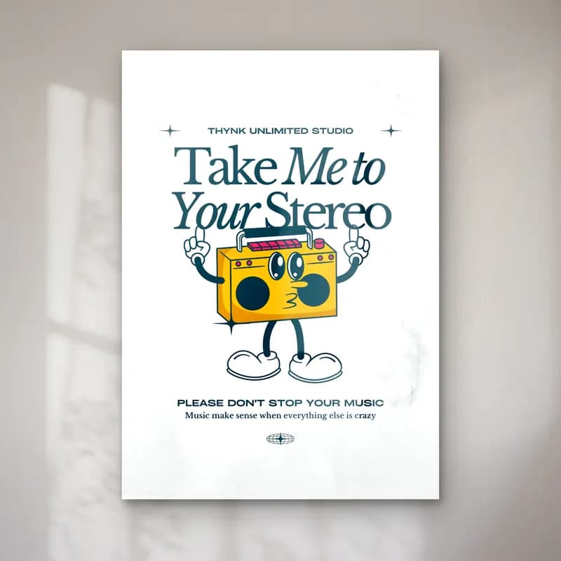 RETRO - TRENDY – Plak – Sarı Tonlar cam tablo — RETRO - TRENDY – Plak – Sarı Tonlar — retro plak