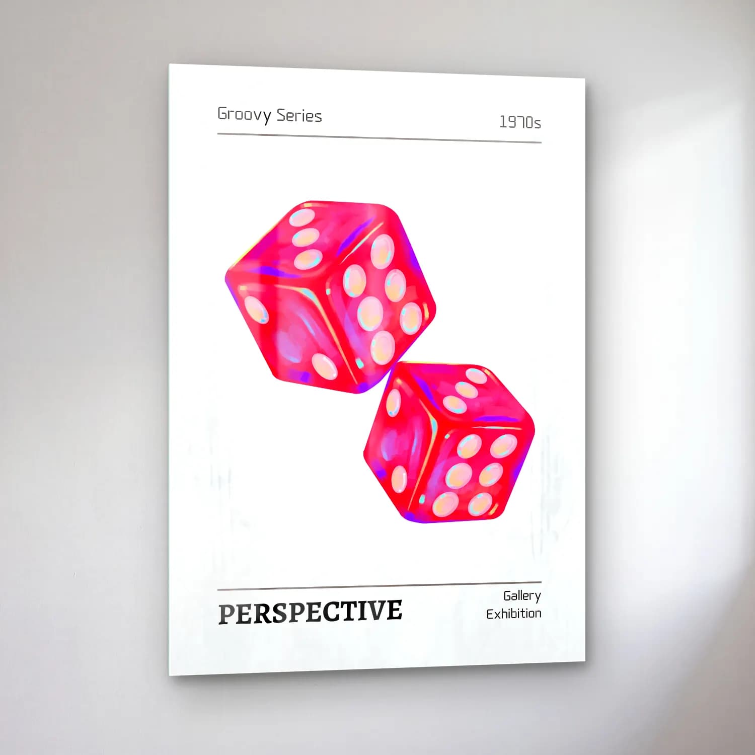 RETRO - TRENDY – Dama Deseni No. 12 cam tablo — sol açıdan görünüm