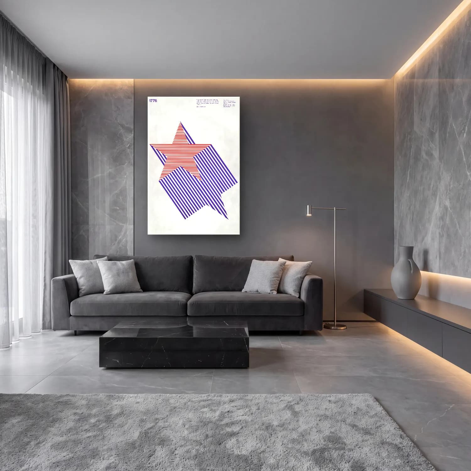Pop Art Soyut Formlar – Kırmızı Tonlar cam tablo — lüks salon duvarında