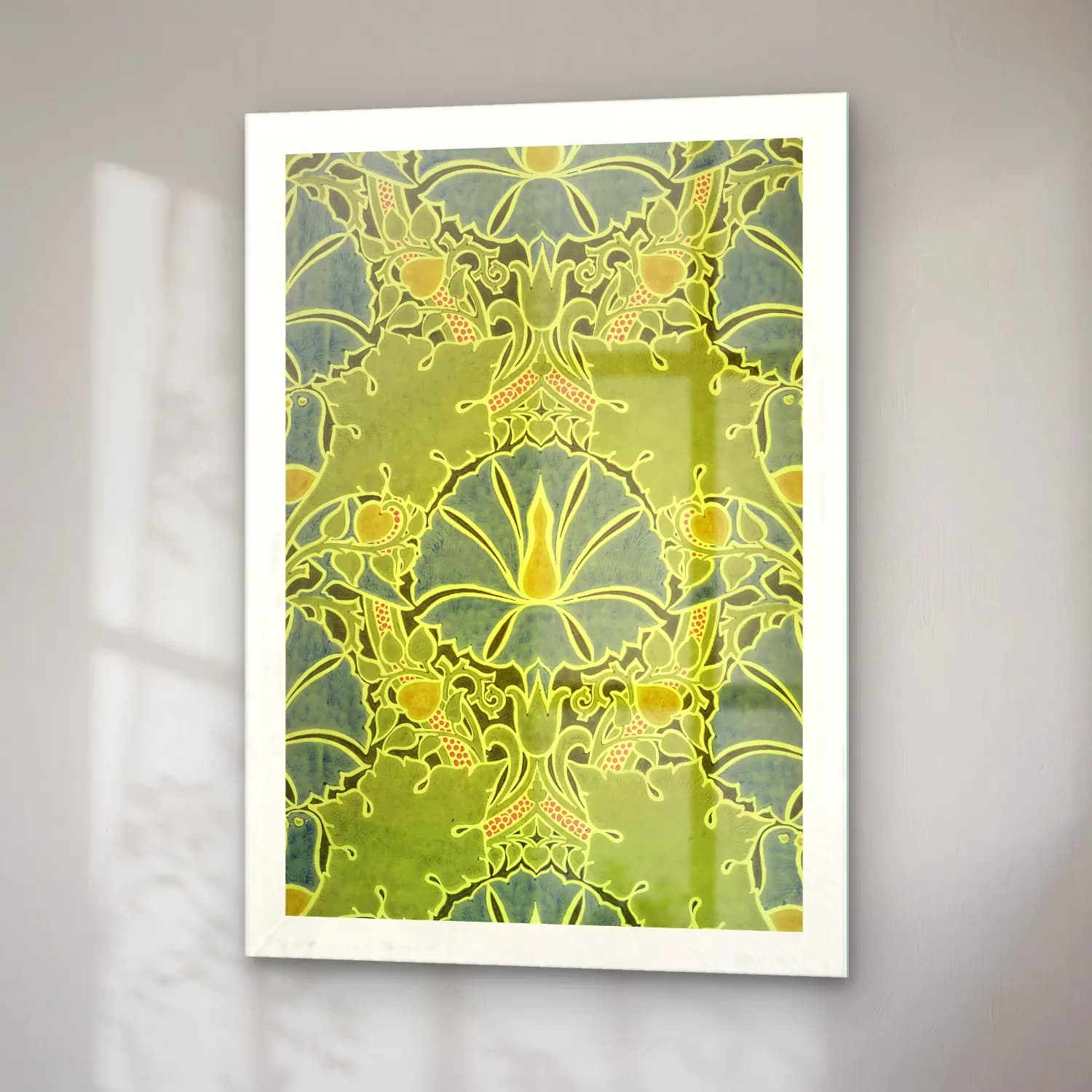 Pastel Çiçek Deseni No. 2 cam tablo — sağ açıdan görünüm