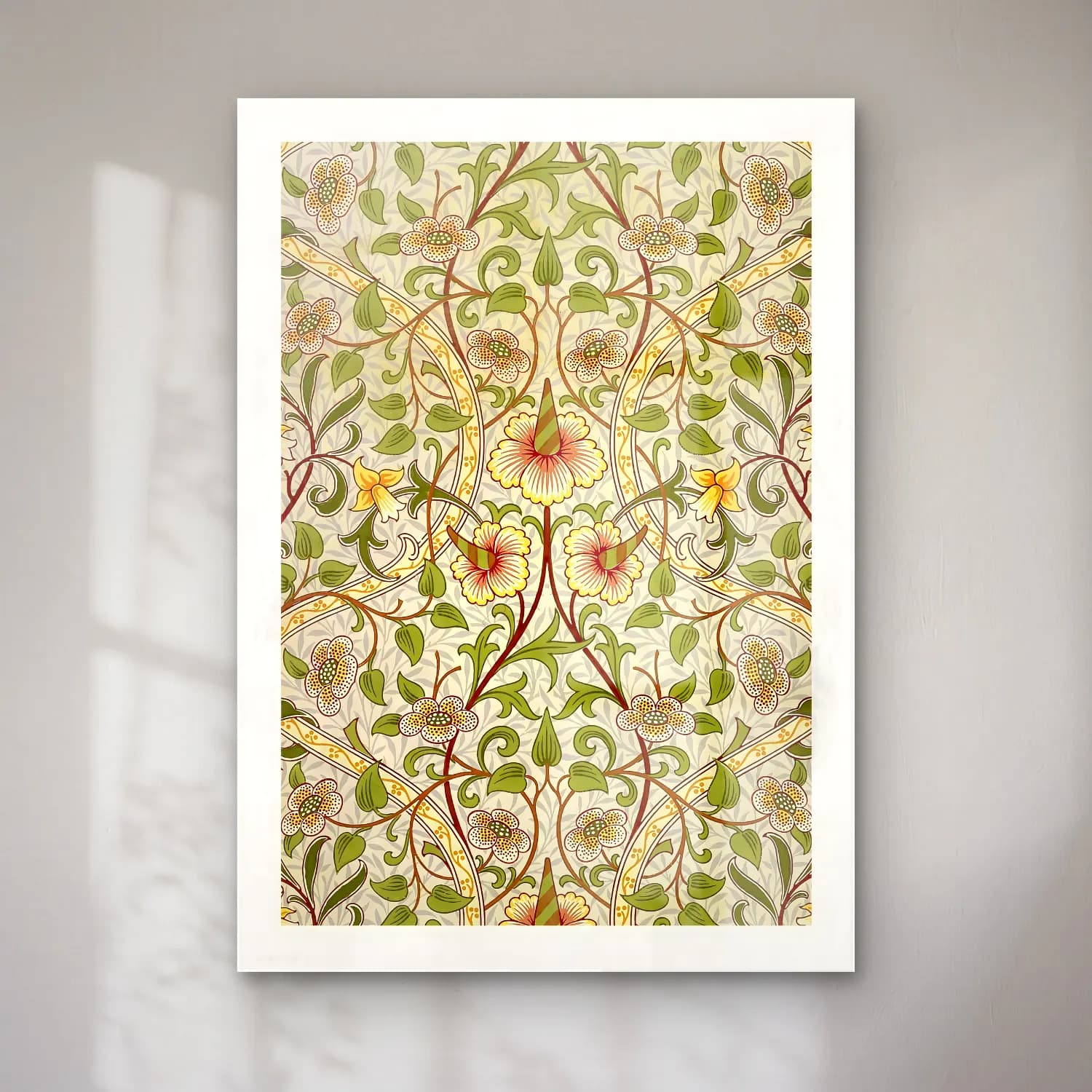 Retro Çiçek Deseni No. 3 cam tablo — Retro Çiçek Deseni No. 3 — retro çiçek deseni