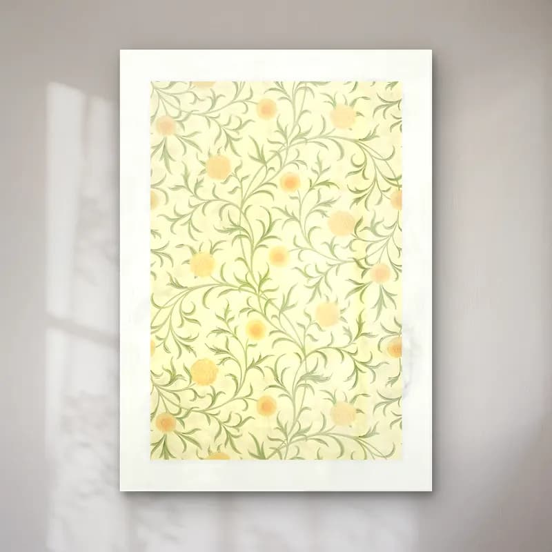 Pastel Çiçek Deseni No. 7 cam tablo — Pastel Çiçek Deseni No. 7 — pastel çiçek deseni