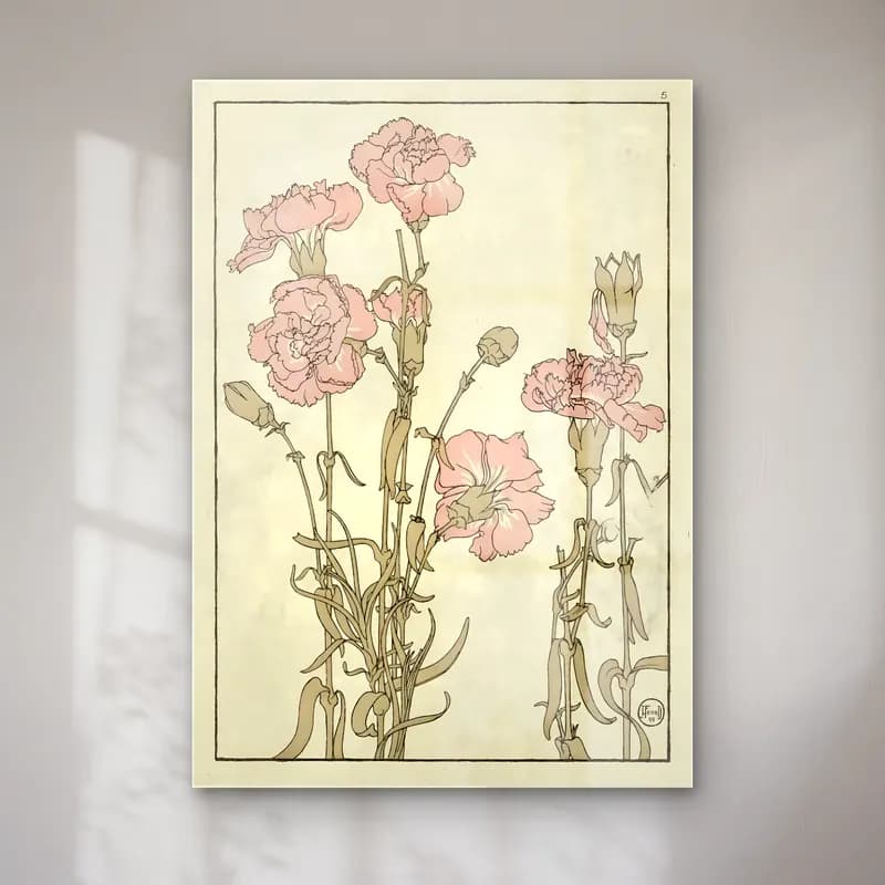 Botanik İllüstrasyon Pembe Şakayıklar No. 2 cam tablo — Botanik İllüstrasyon Pembe Şakayıklar No. 2 — botanik i̇llüstrasyon pembe şakayıklar