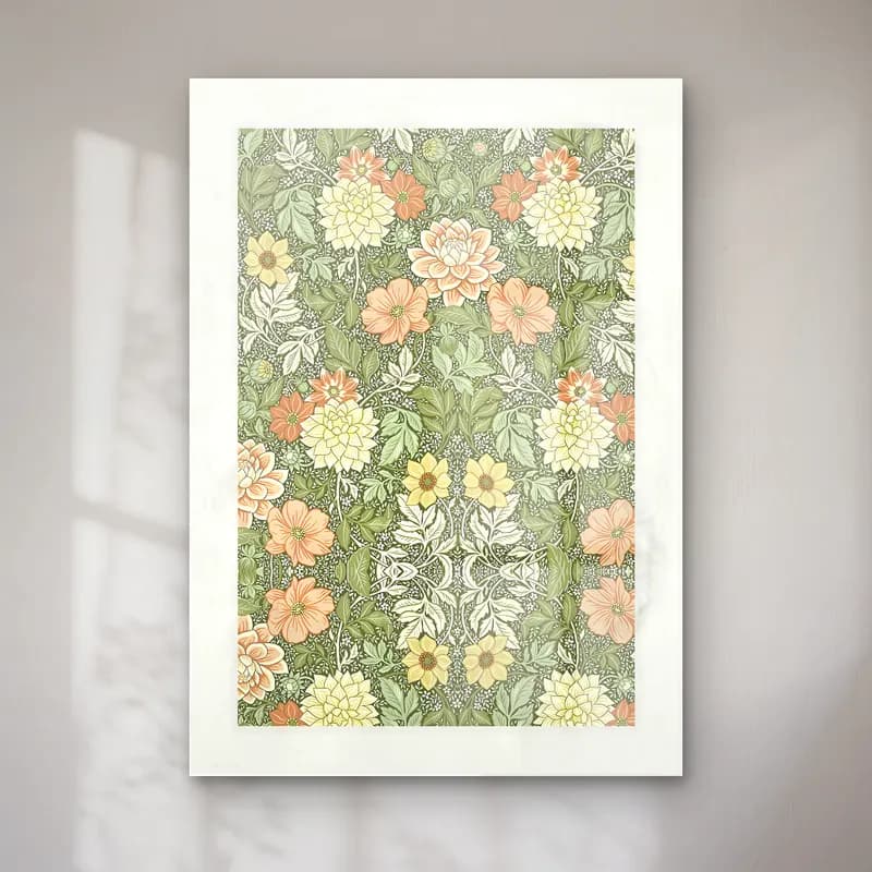 Pastel Çiçek Deseni No. 11 cam tablo — Pastel Çiçek Deseni No. 11 — pastel çiçek deseni