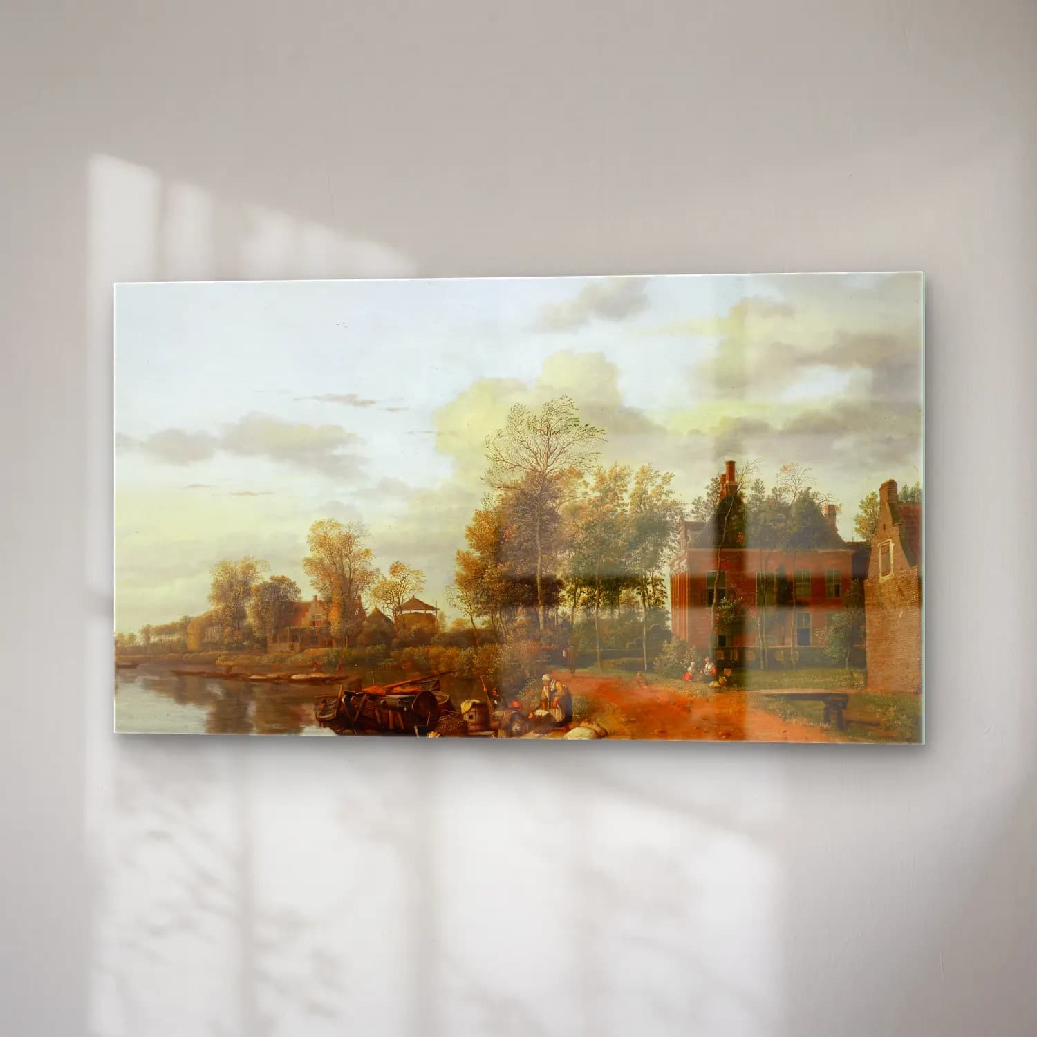 Jan van der Heyden – Country House on the Vliet near Delft cam tablo — sağ açıdan görünüm