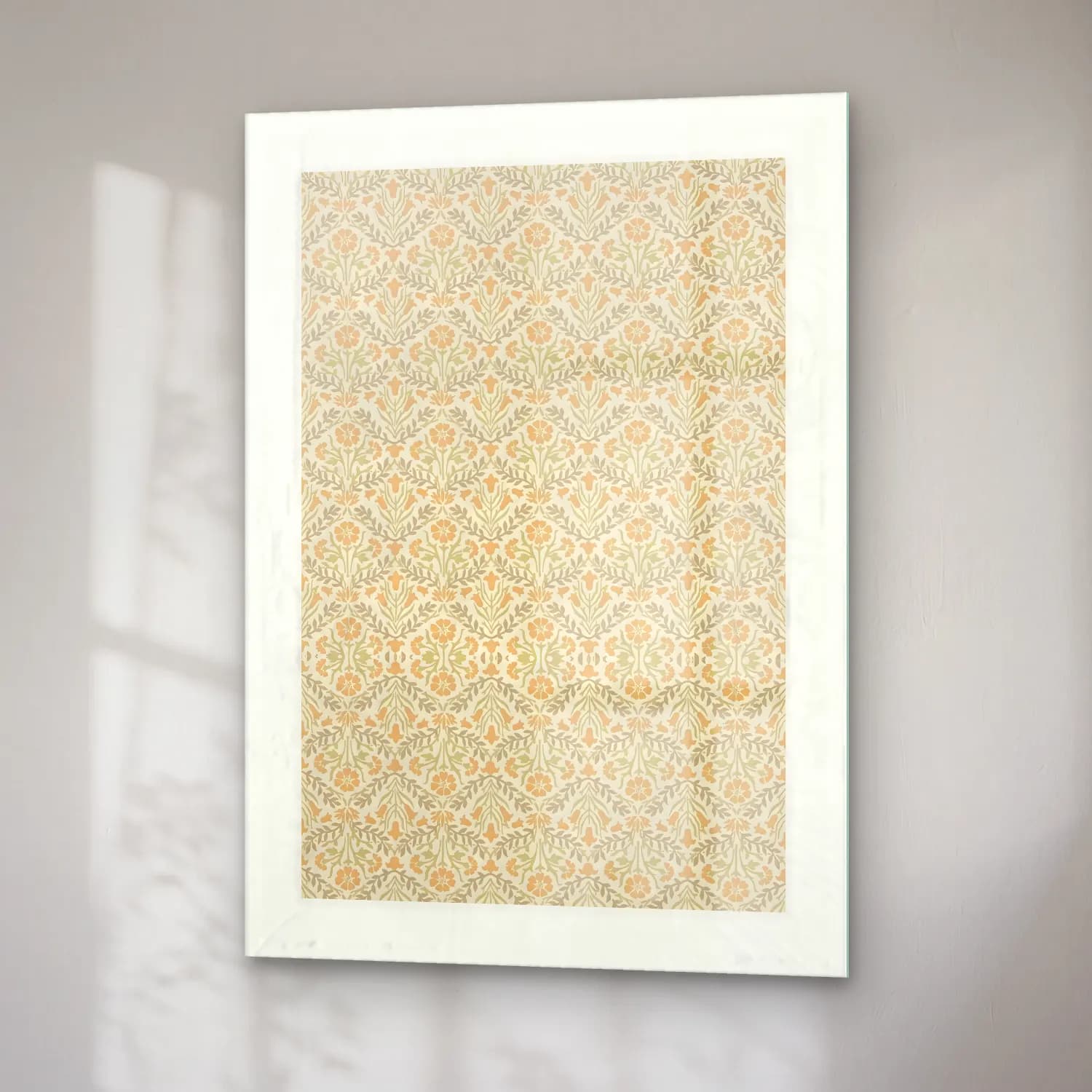 Boho Çiçek Deseni No. 3 cam tablo — sağ açıdan görünüm