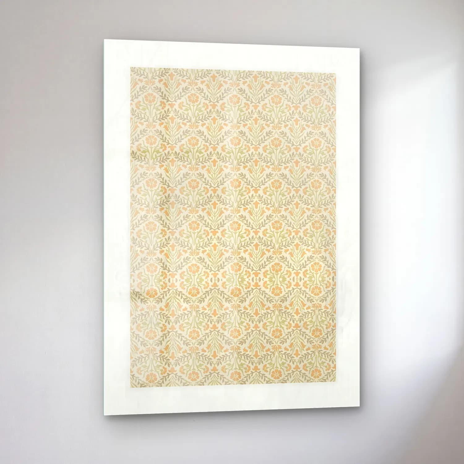 Boho Çiçek Deseni No. 3 cam tablo — sol açıdan görünüm