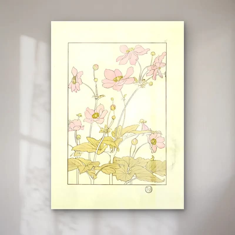 Botanik İllüstrasyon Lotus Çiçekleri No. 2 cam tablo — Botanik İllüstrasyon Lotus Çiçekleri No. 2 — botanik i̇llüstrasyon lotus çiçekleri