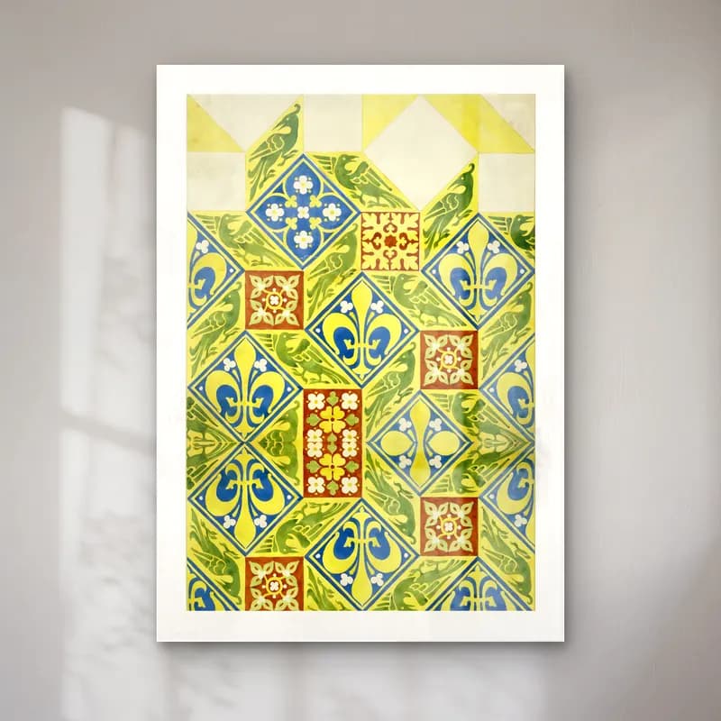 Maksimalist Çiçek Deseni No. 2 cam tablo — Maksimalist Çiçek Deseni No. 2 — maksimalist çiçek deseni