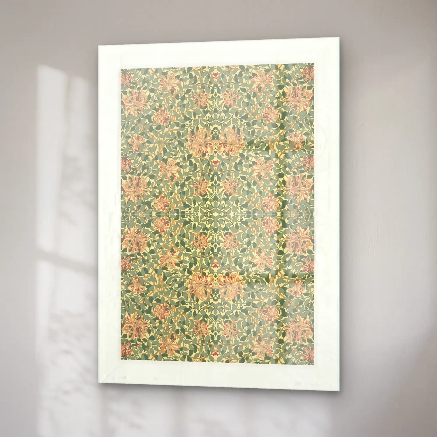 Boho Çiçek Deseni No. 4 cam tablo — sağ açıdan görünüm