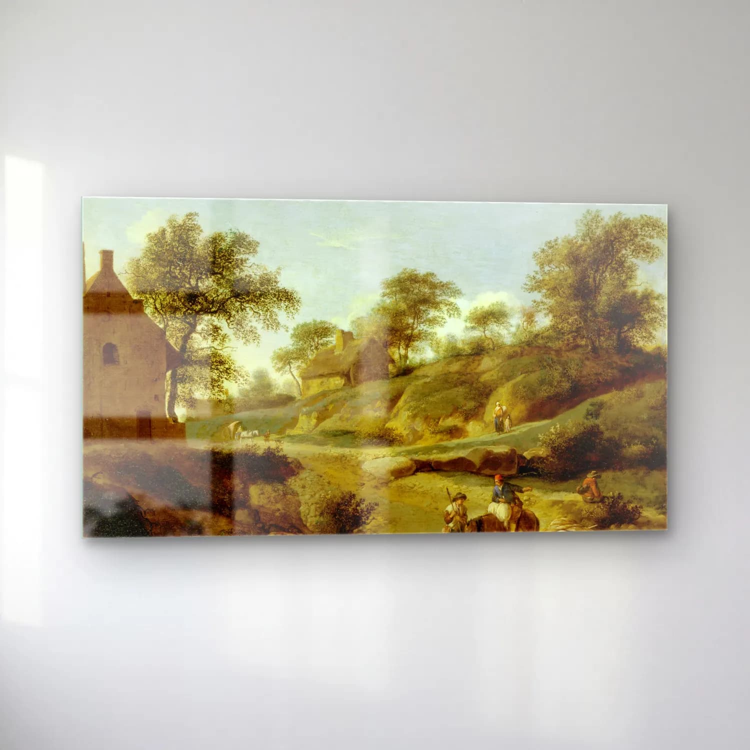 Jan van der Heyden – On a Country Road (ca. 1666 – 1668) cam tablo — sol açıdan görünüm