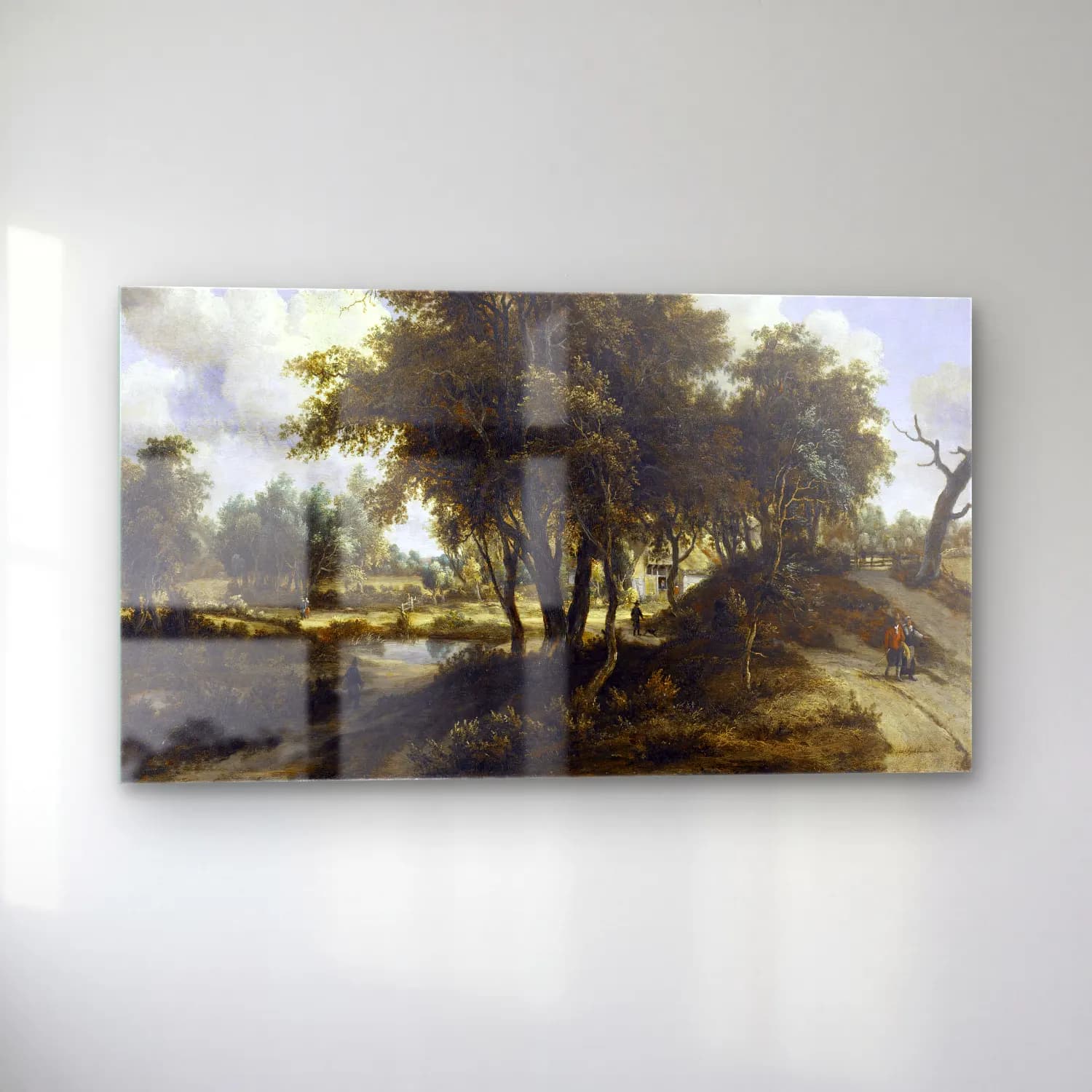 Meindert Hobbema – The Cottage (ca. 1663) cam tablo — sol açıdan görünüm
