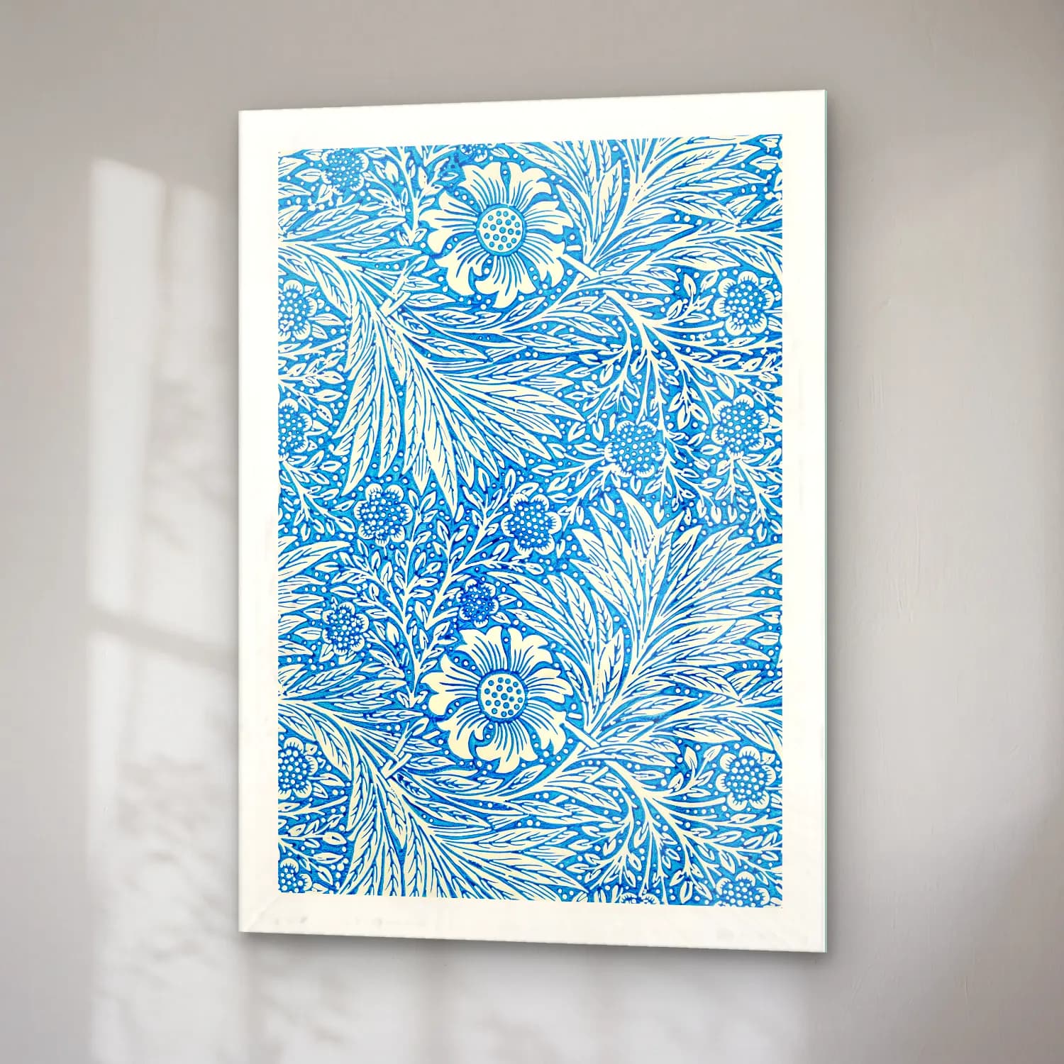 Vintage Çiçek Deseni No. 2 cam tablo — sağ açıdan görünüm