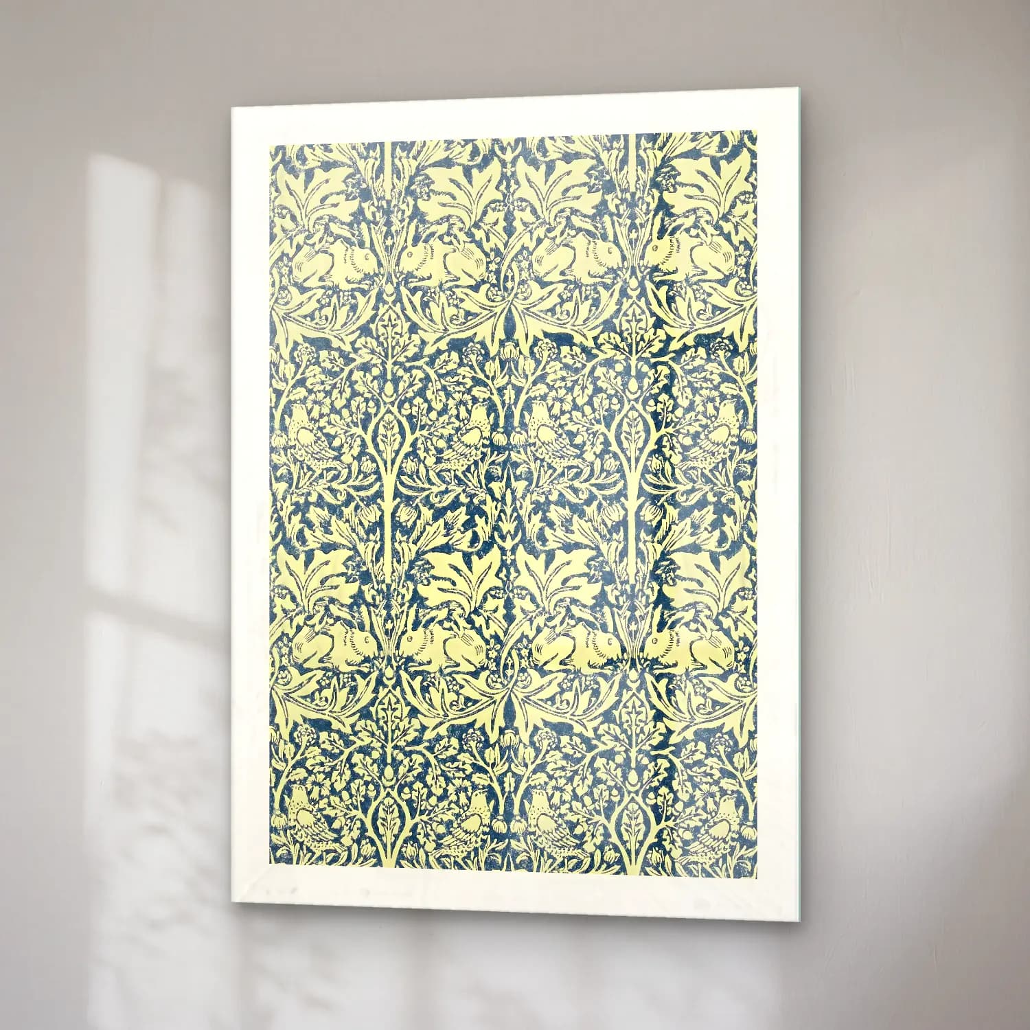 Vintage Çiçek Deseni No. 3 cam tablo — sağ açıdan görünüm