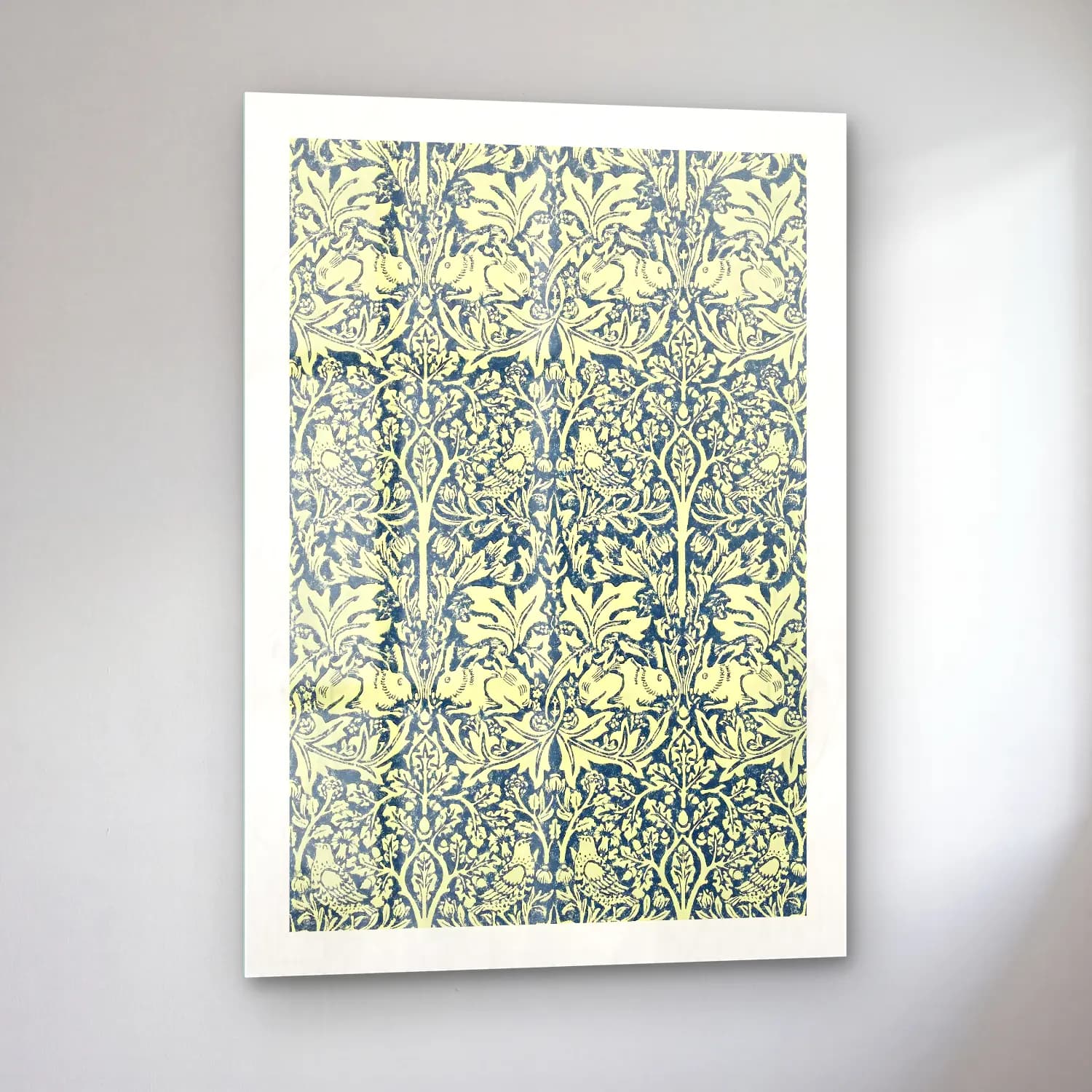 Vintage Çiçek Deseni No. 3 cam tablo — sol açıdan görünüm