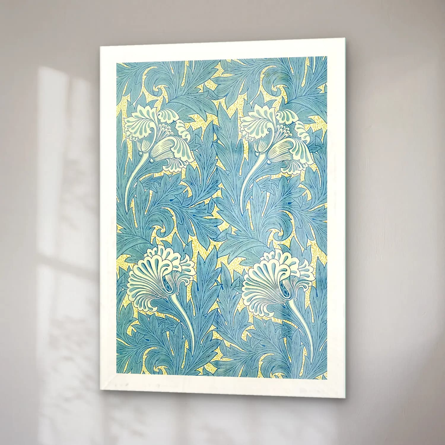 Pastel Çiçek Deseni No. 14 cam tablo — sağ açıdan görünüm