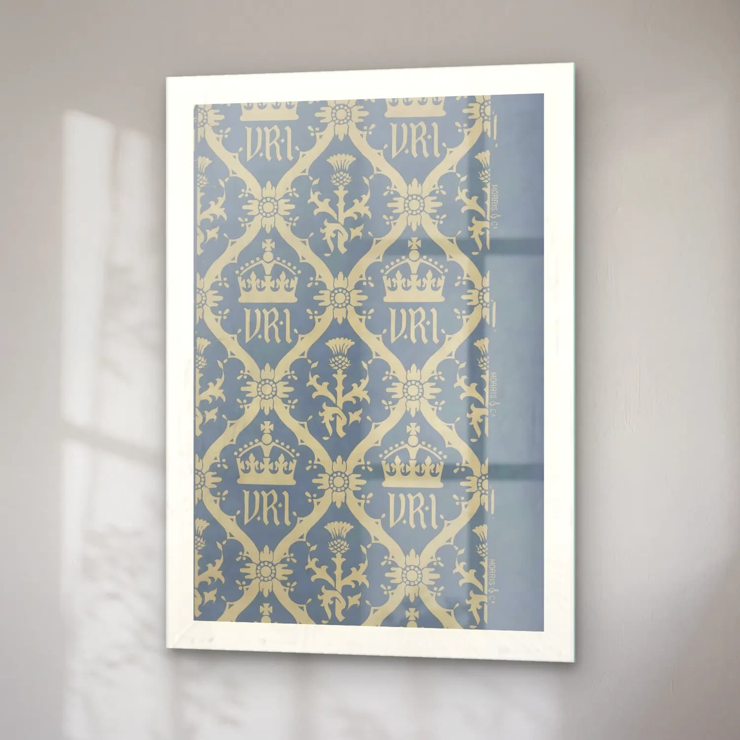 Pastel Çiçek Deseni No. 15 cam tablo — sağ açıdan görünüm