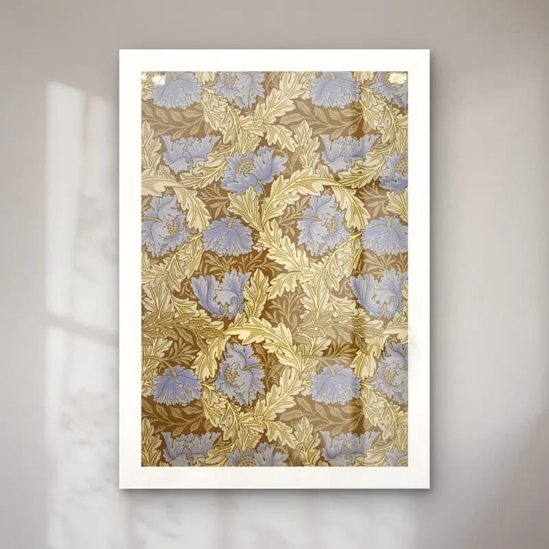 Retro Çiçek Deseni No. 6 cam tablo — Retro Çiçek Deseni No. 6 — retro çiçek deseni