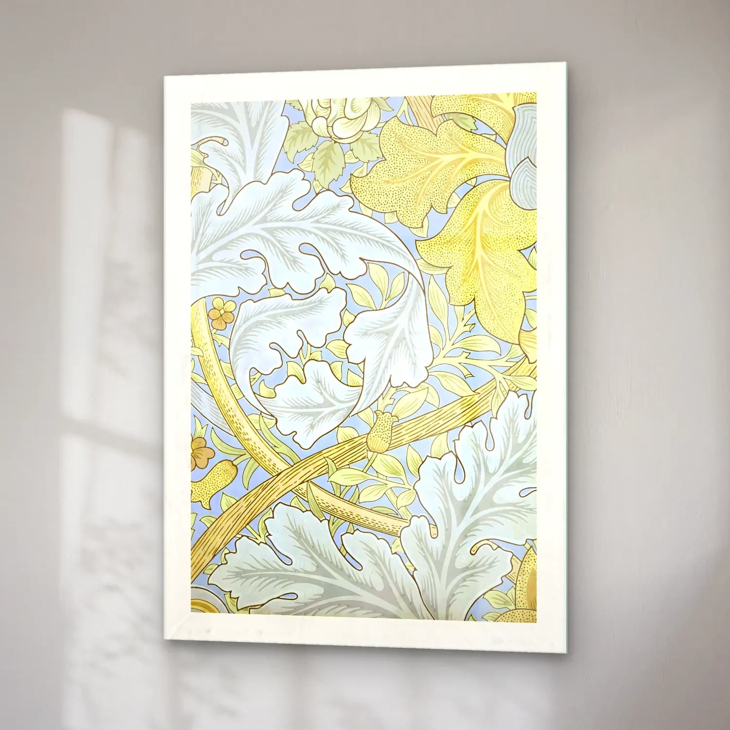 Pastel Çiçek Deseni No. 16 cam tablo — sağ açıdan görünüm