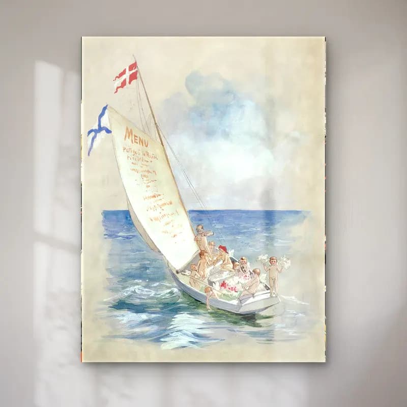 Vintage Yelken Yarışı – Pastel Tonlar cam tablo — Vintage Yelken Yarışı – Pastel Tonlar — vintage yelken yarışı