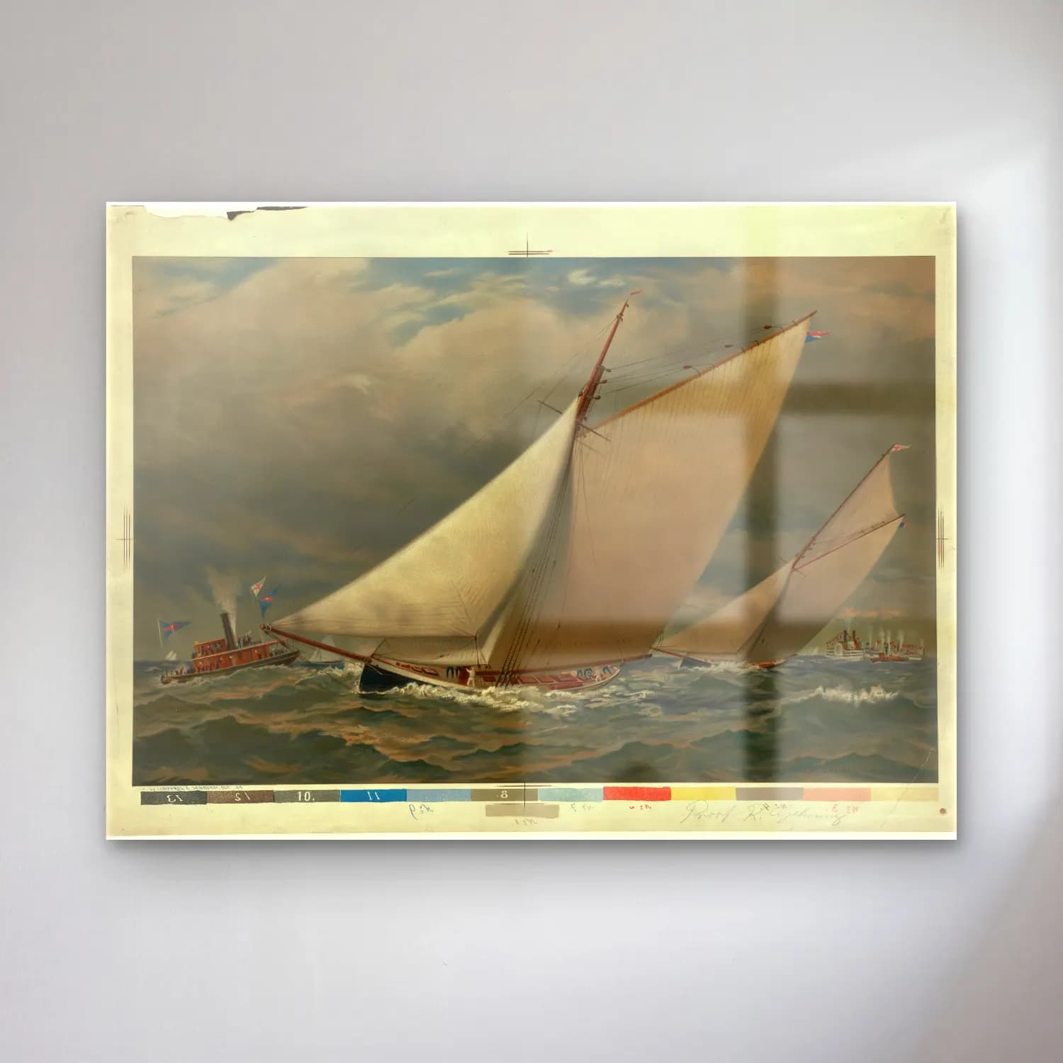Vintage Yelken Yarışı No. 3 cam tablo — Vintage Yelken Yarışı No. 3 — vintage yelken yarışı